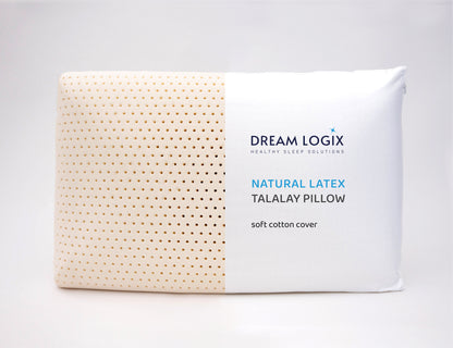 Talalay Natural Latex Pillow DreamLogix - Medium Soft, Standard Size 24''x16''x6''